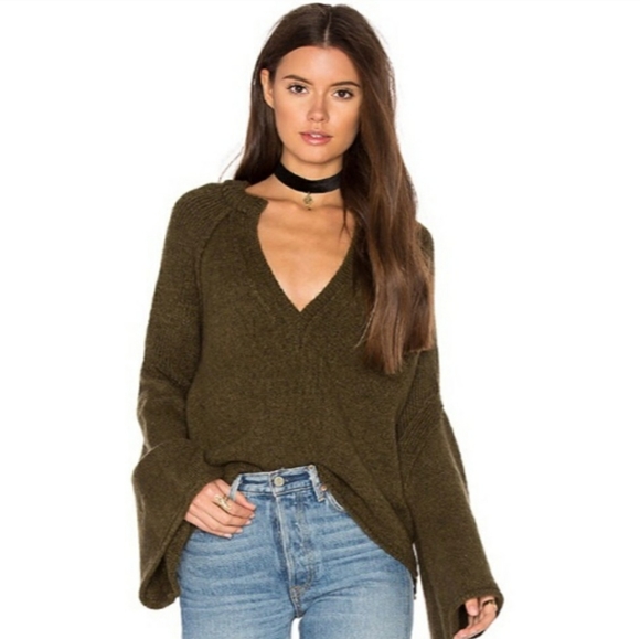 Free People Sweaters - Free People - Lovely Lines Bell Sleeve Pullover Sweater